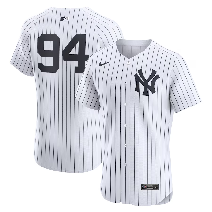 New York Yankees #94 Yoendrys Gomez Nike Home Elite Player Jersey - White