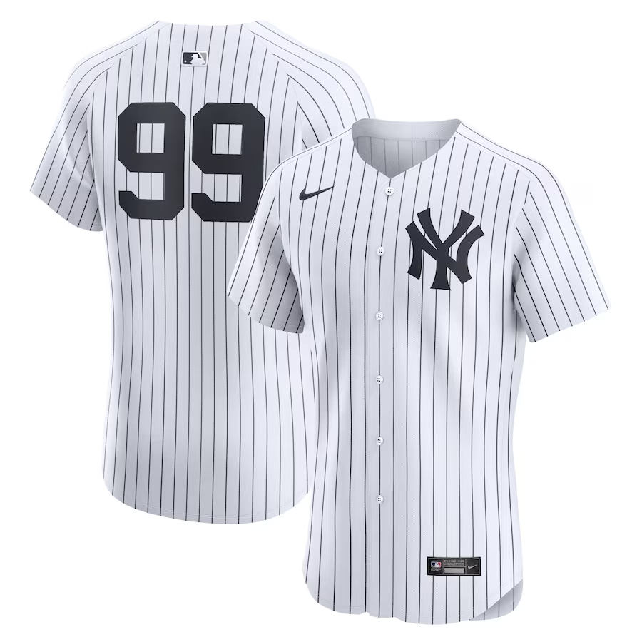 New York Yankees #99 Aaron Judge Nike Home Elite Player Jersey - White