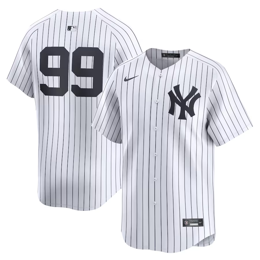 New York Yankees #99 Aaron Judge Nike Home Limited Player Jersey - White