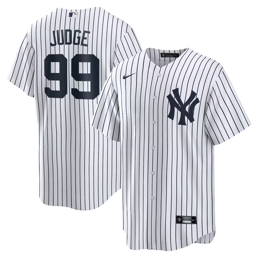 New York Yankees #99 Aaron Judge Nike Home Replica Player Name Jersey - White