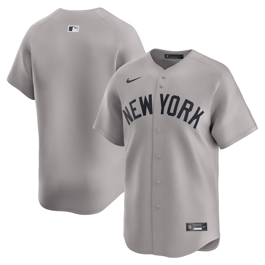 New York Yankees #Blank Nike Away Limited Jersey - Gray