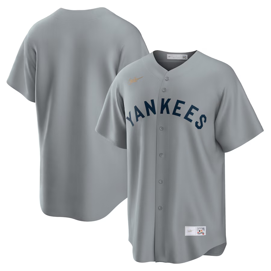 New York Yankees #Blank Nike Road Cooperstown Collection Team Jersey - Gray