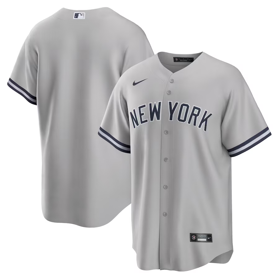 New York Yankees #Blank Nike Road Replica Team Jersey - Gray