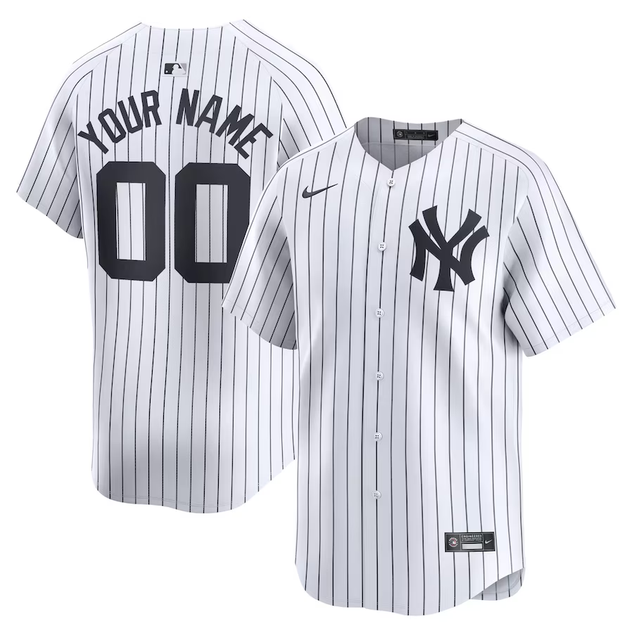 New York Yankees Customized Youth Nike Home Limited Jersey - White
