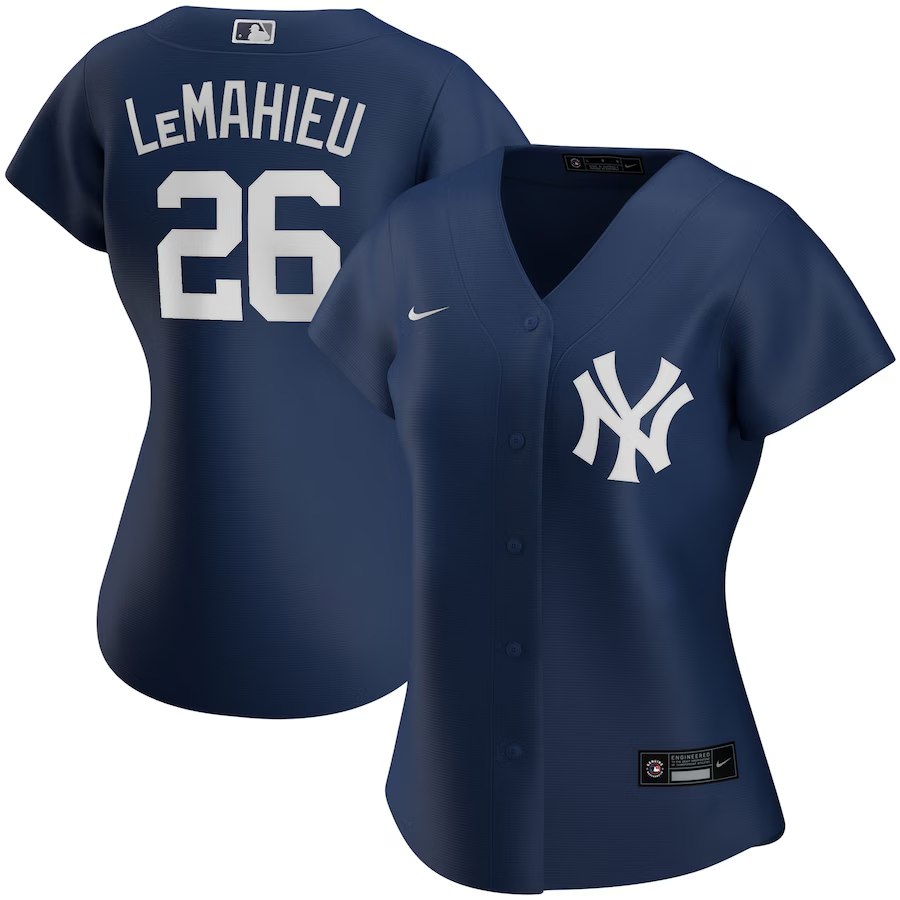 New York Yankees Womens #26 DJ LeMahieu Nike Alternate Replica Player Jersey - Navy