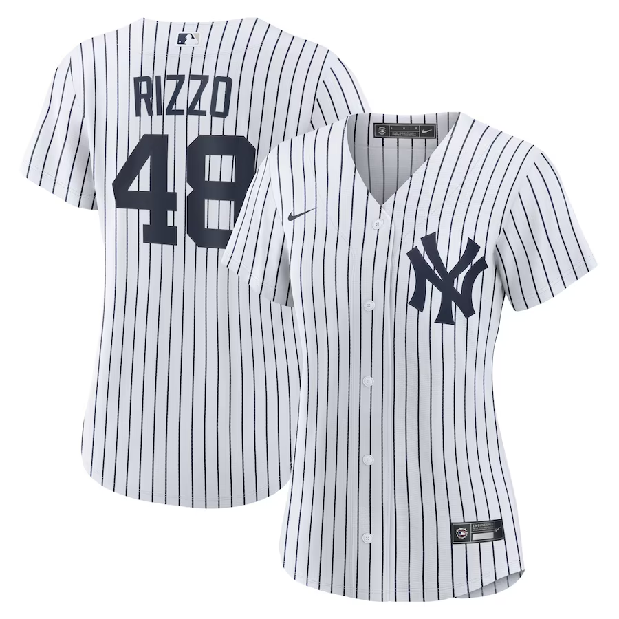 New York Yankees Womens #48 Anthony Rizzo Nike Home Official Replica Player Jersey - White