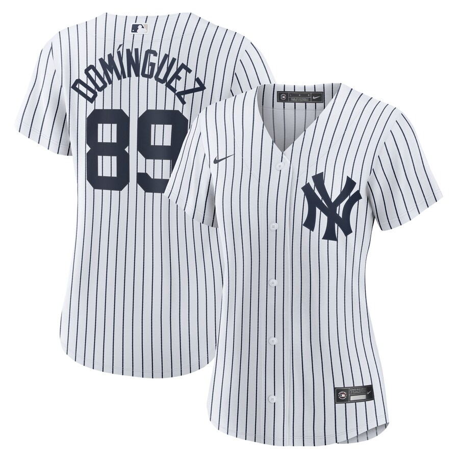 New York Yankees Womens #89 Jasson Dominguez Nike Home Official Replica Player Jersey - White