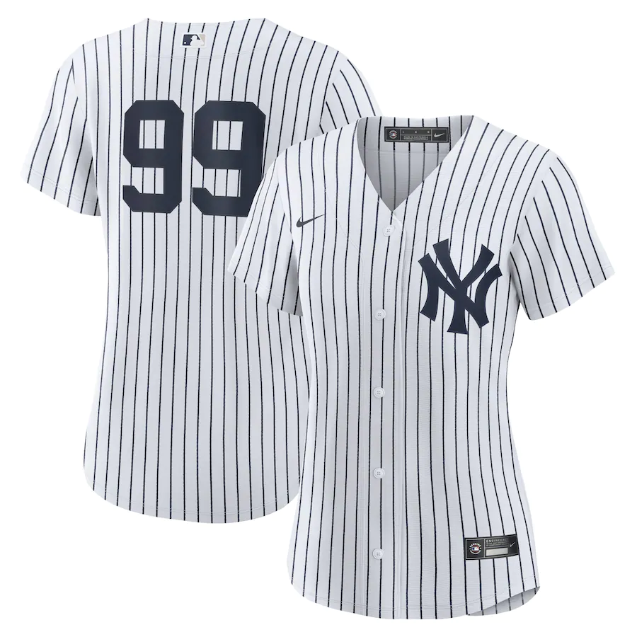 New York Yankees Womens #99 Aaron Judge Nike Home Replica Player Jersey - White (2)
