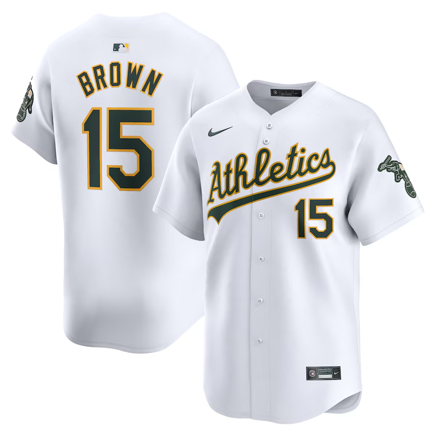Oakland Athletics #15 Seth Brown Nike Home Limited Player Jersey - White