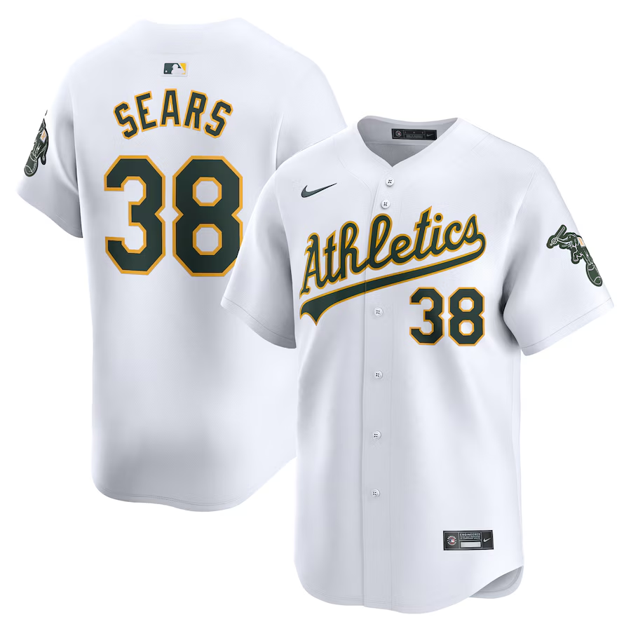 Oakland Athletics #38 JP Sears Nike Home Limited Player Jersey - White