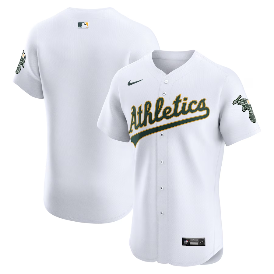 Oakland Athletics #Blank Nike Home Elite Jersey - White
