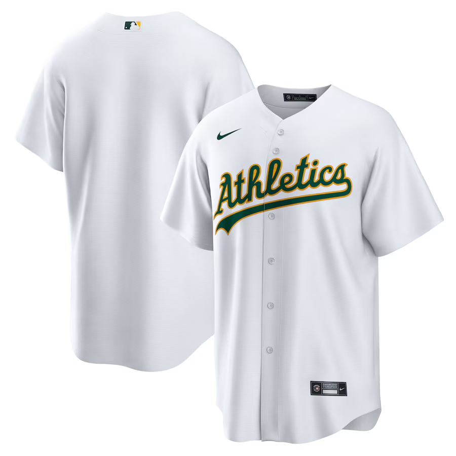 Oakland Athletics #Blank Nike Home Replica Team Jersey - White