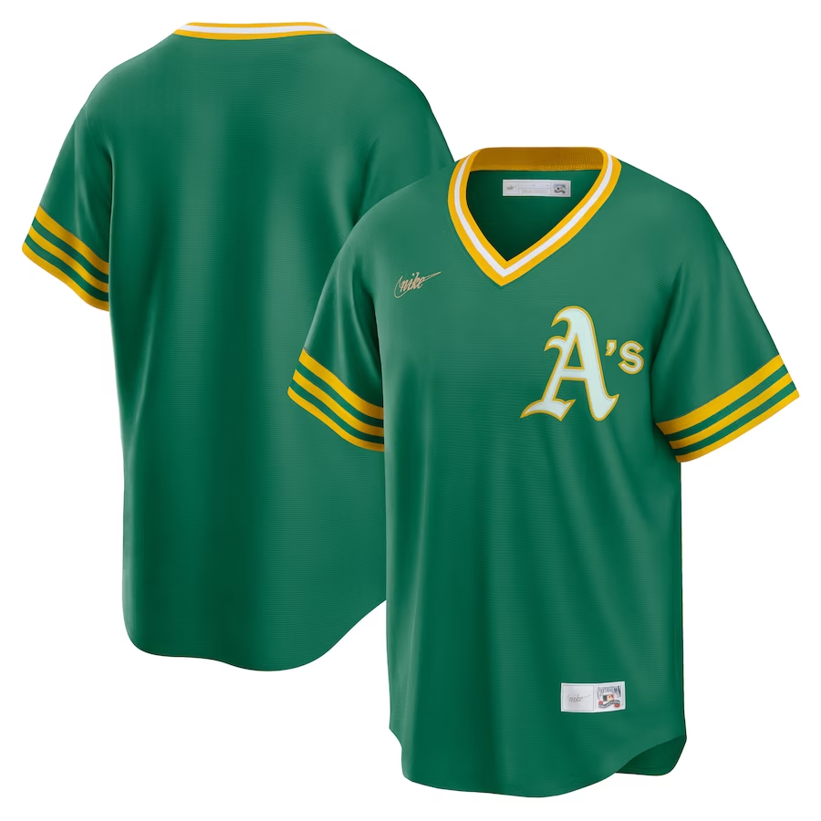 Oakland Athletics #Blank Nike Road Cooperstown Collection Team Jersey - Kelly Green