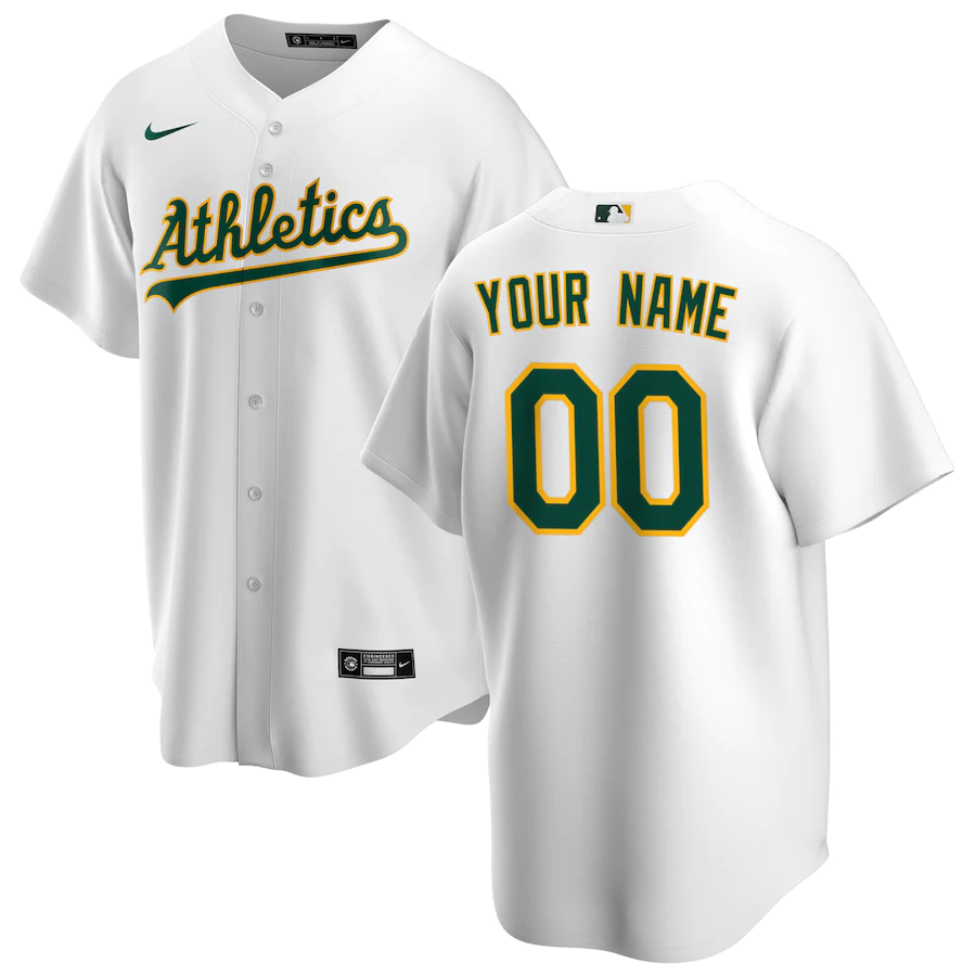 Oakland Athletics Customized Nike Home Replica Jersey - White