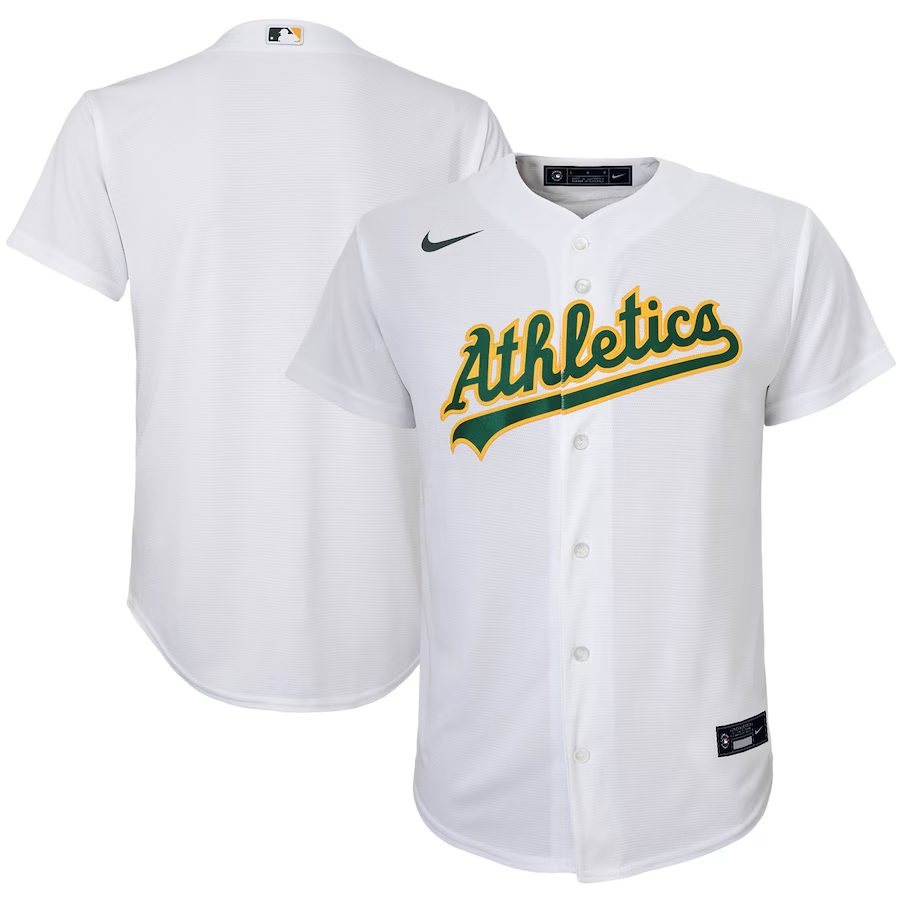 Oakland Athletics Youth #Blank Nike Home Replica Team Jersey - White
