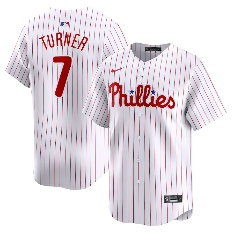 Philadelphia Phillies #7 Trea Turner Nike Home Limited Player Jersey - White