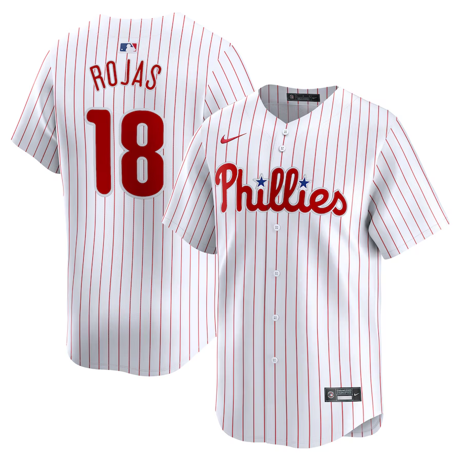 Philadelphia Phillies #18 Johan Rojas Nike Home Limited Player Jersey - White