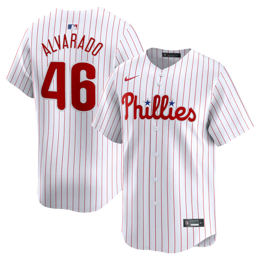 Philadelphia Phillies #46 Jose Alvarado Nike Home Limited Player Jersey - White