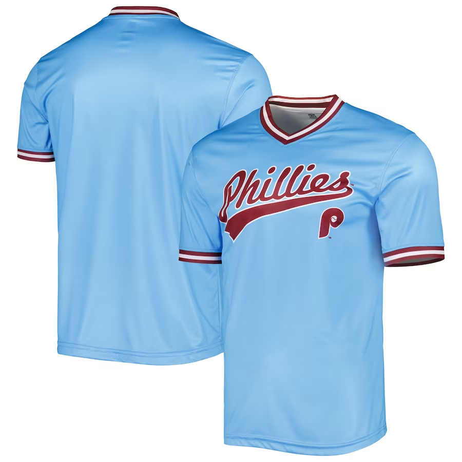Philadelphia Phillies #Blank Stitches Cooperstown Collection Team Jersey - Light Blue