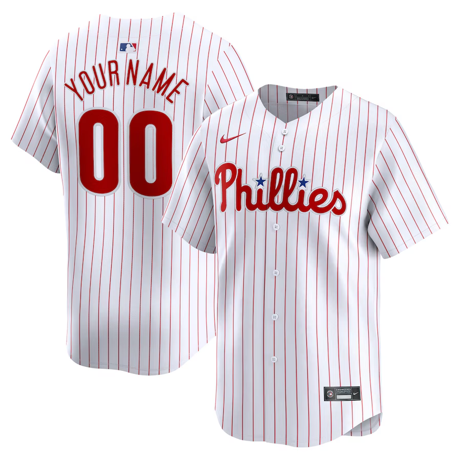 Philadelphia Phillies Customized Youth Nike Home Limited Jersey - White