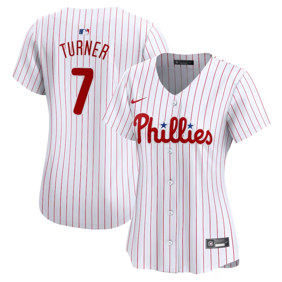 Philadelphia Phillies Womens #7 Trea Turner Nike Home Limited Player Jersey - White