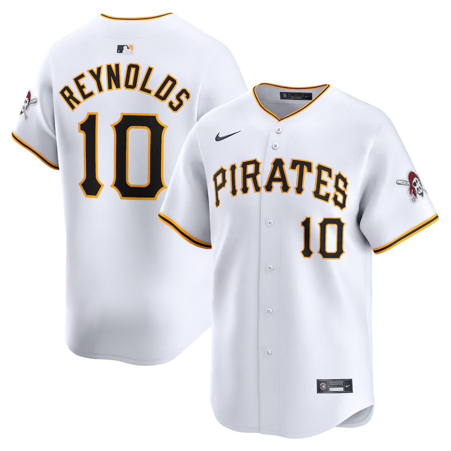 Pittsburgh Pirates #10 Bryan Reynolds Nike Home Limited Player Jersey - White