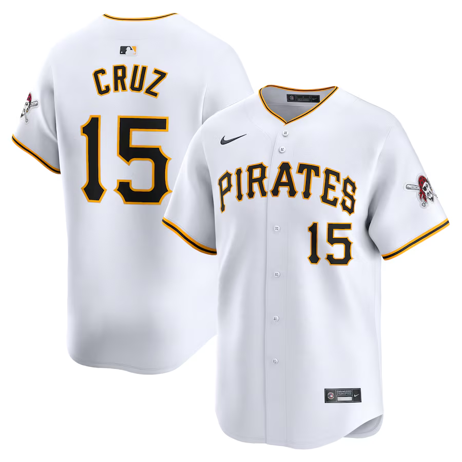 Pittsburgh Pirates #15 Oneil Cruz Nike Home Limited Player Jersey - White