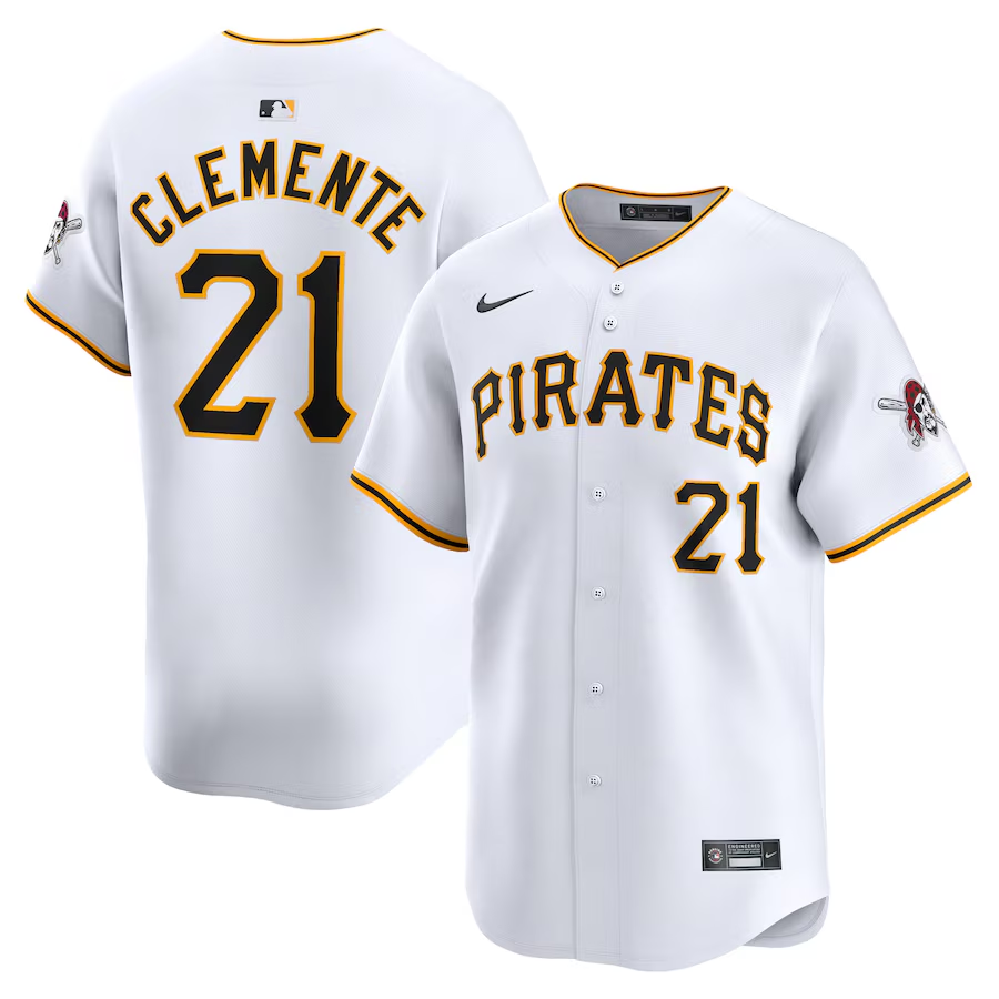 Pittsburgh Pirates #21 Roberto Clemente Nike Home Limited Player Jersey - White