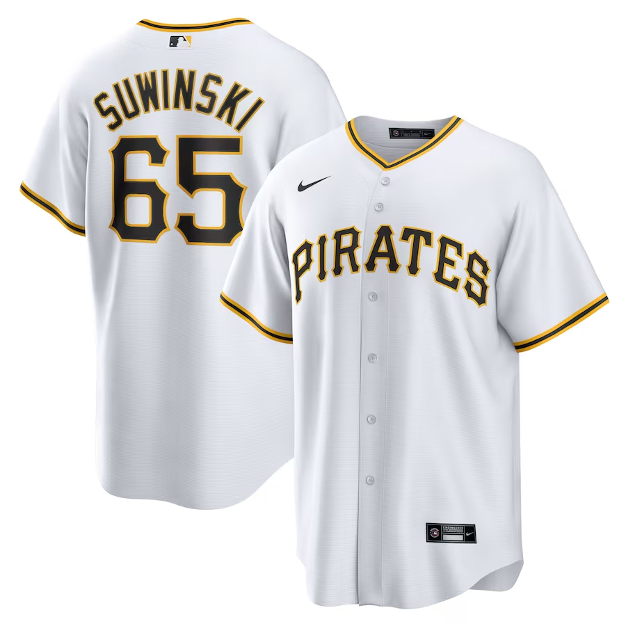 Pittsburgh Pirates #65 Jack Suwinski Nike Home Replica Jersey - White
