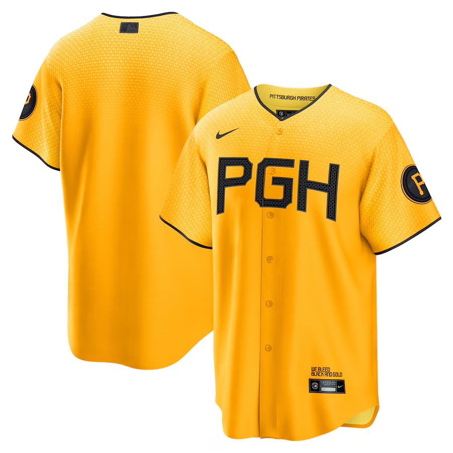 Pittsburgh Pirates #Blank Nike City Connect Replica Jersey - Gold