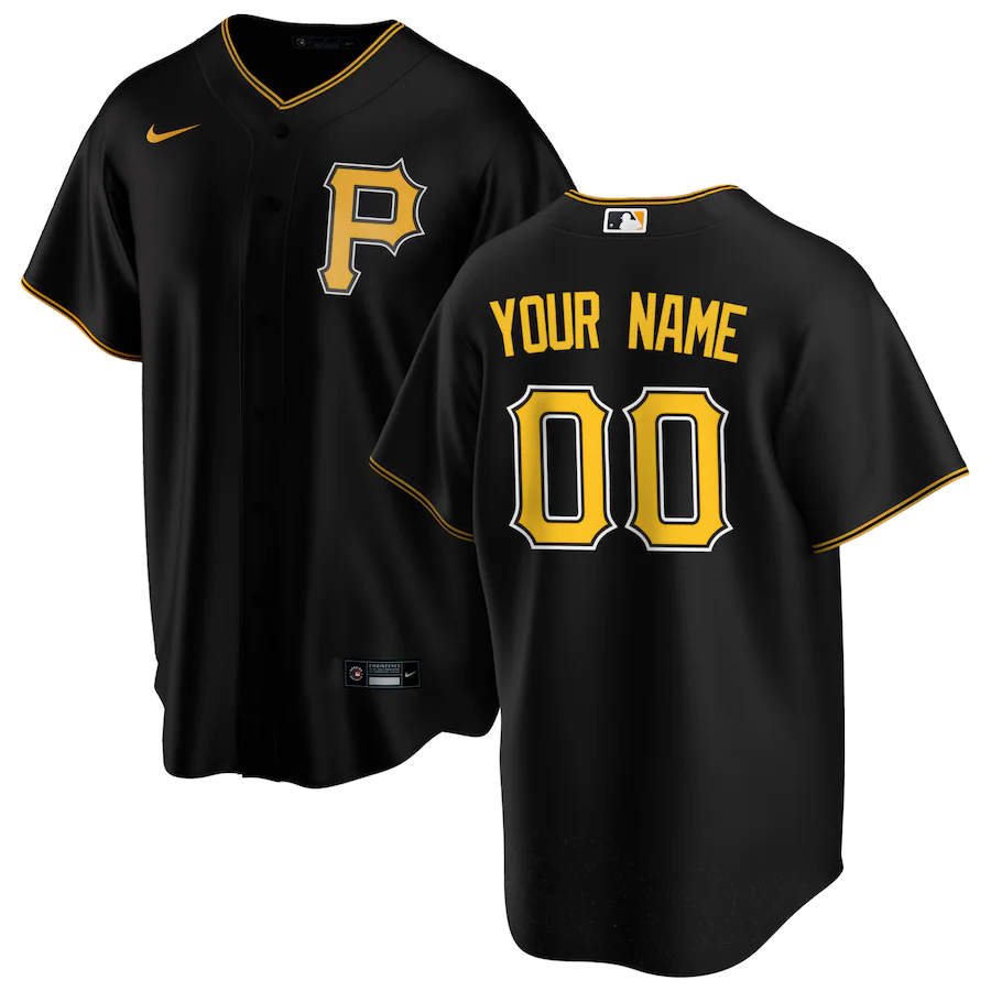 Pittsburgh Pirates Customized Nike Alternate Replica Jersey - Black