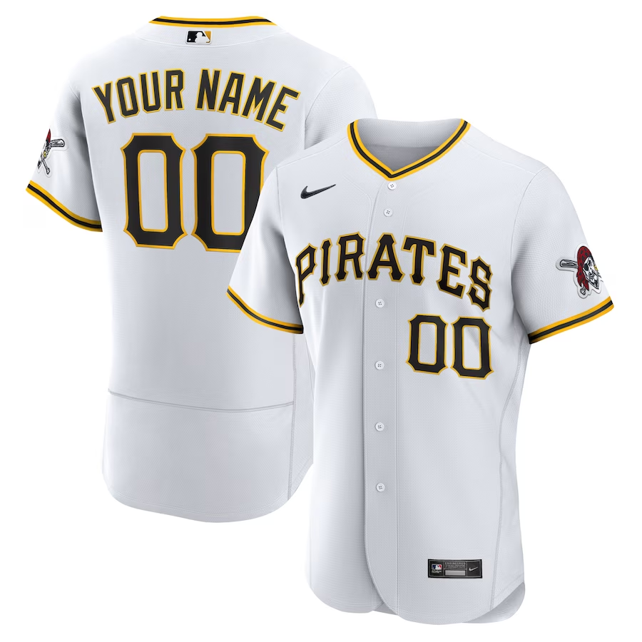 Pittsburgh Pirates Customized Nike Home Authentic Jersey - White