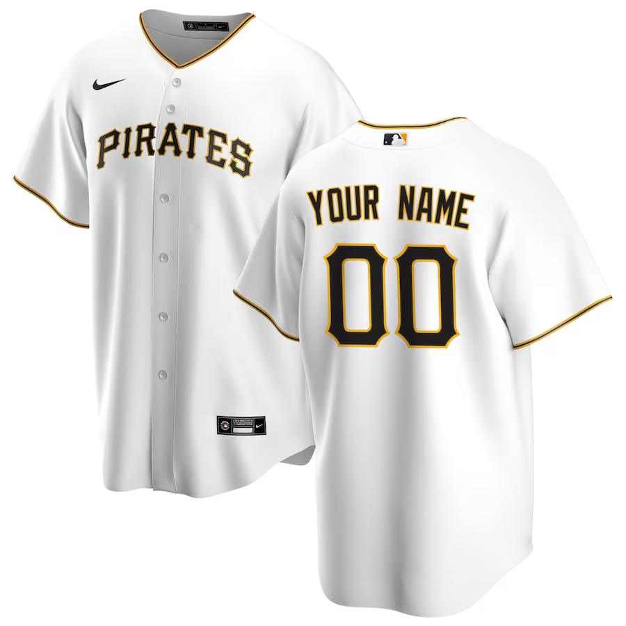 Pittsburgh Pirates Customized Nike Home Replica Jersey - White