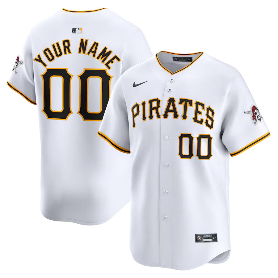 Pittsburgh Pirates Customized Youth Nike Home Limited Jersey - White