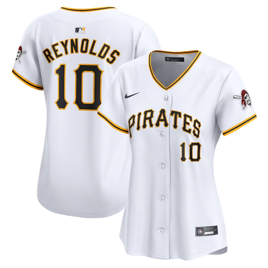 Pittsburgh Pirates Womens #10 Bryan Reynolds Nike Home Limited Player Jersey - White