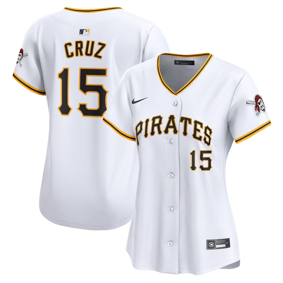 Pittsburgh Pirates Womens #15 Oneil Cruz Nike Home Limited Player Jersey - White