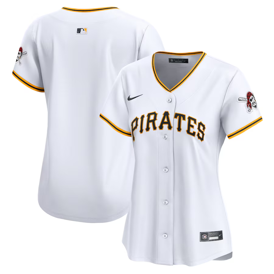 Pittsburgh Pirates Womens #Blank Nike Home Limited Jersey - White