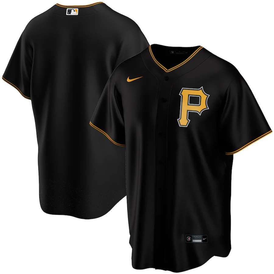 Pittsburgh Pirates Youth #Blank Nike Alternate Replica Team Jersey - Black