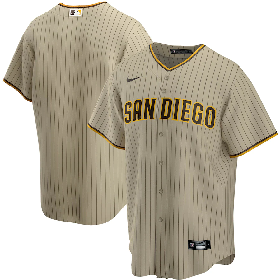 San Diego Padres #Blank Nike Alternate Replica Team Jersey - Tan