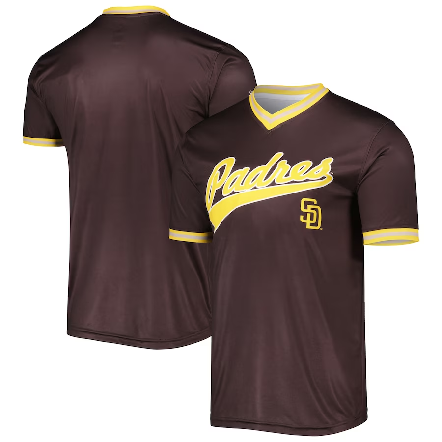 San Diego Padres #Blank Stitches Cooperstown Collection Team Jersey - Brown