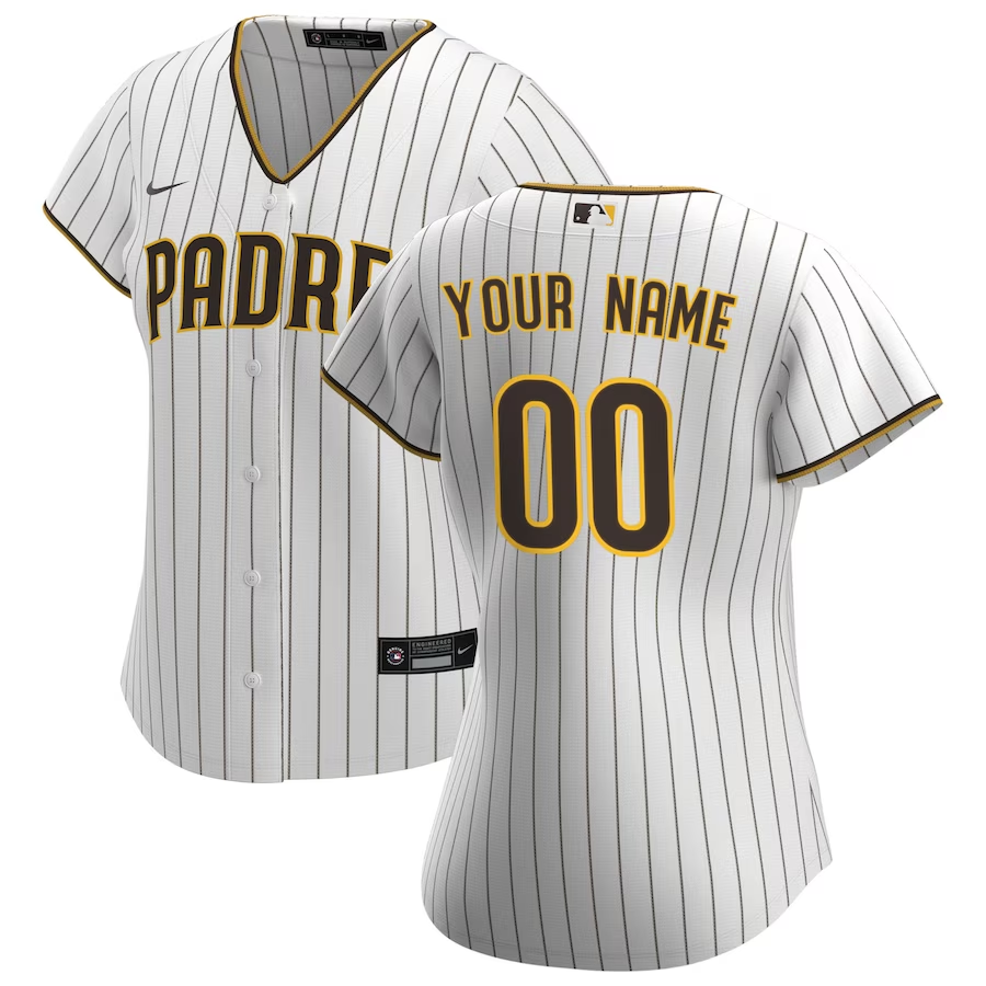 San Diego Padres Customized Womens Nike Home Replica Jersey - White