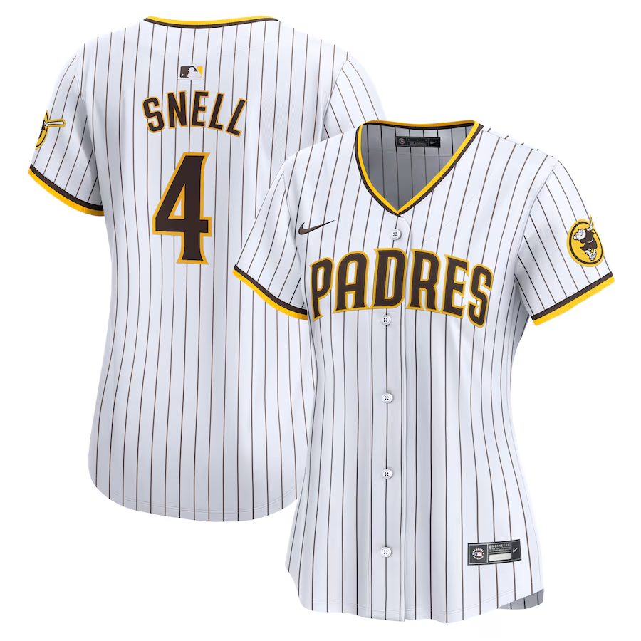 San Diego Padres Womens #4 Blake Snell Nike Home Limited Player Jersey - White