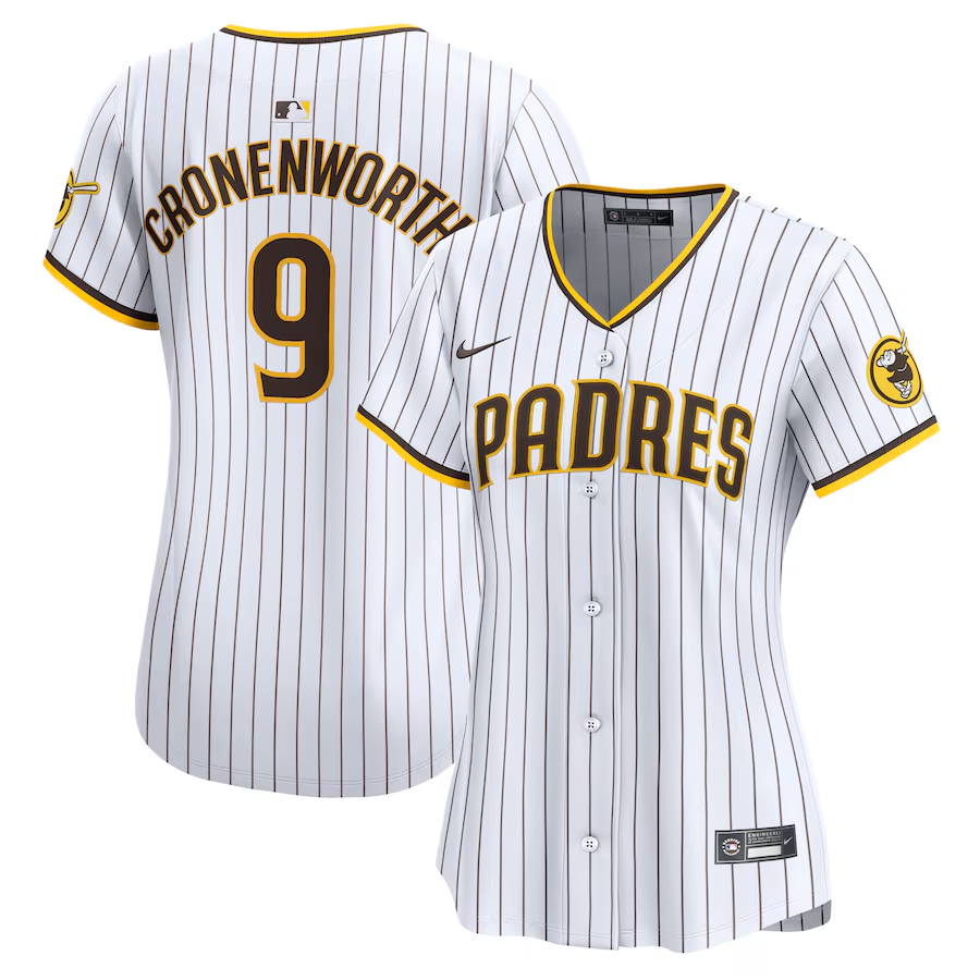 San Diego Padres Womens #9 Jake Cronenworth Nike Home Limited Player Jersey - White
