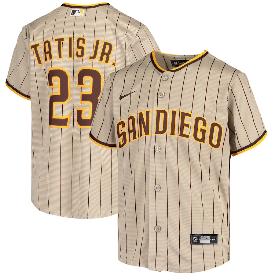 San Diego Padres Youth #23 Fernando Tatis Jr. Nike Alternate Replica Player Jersey - Tan