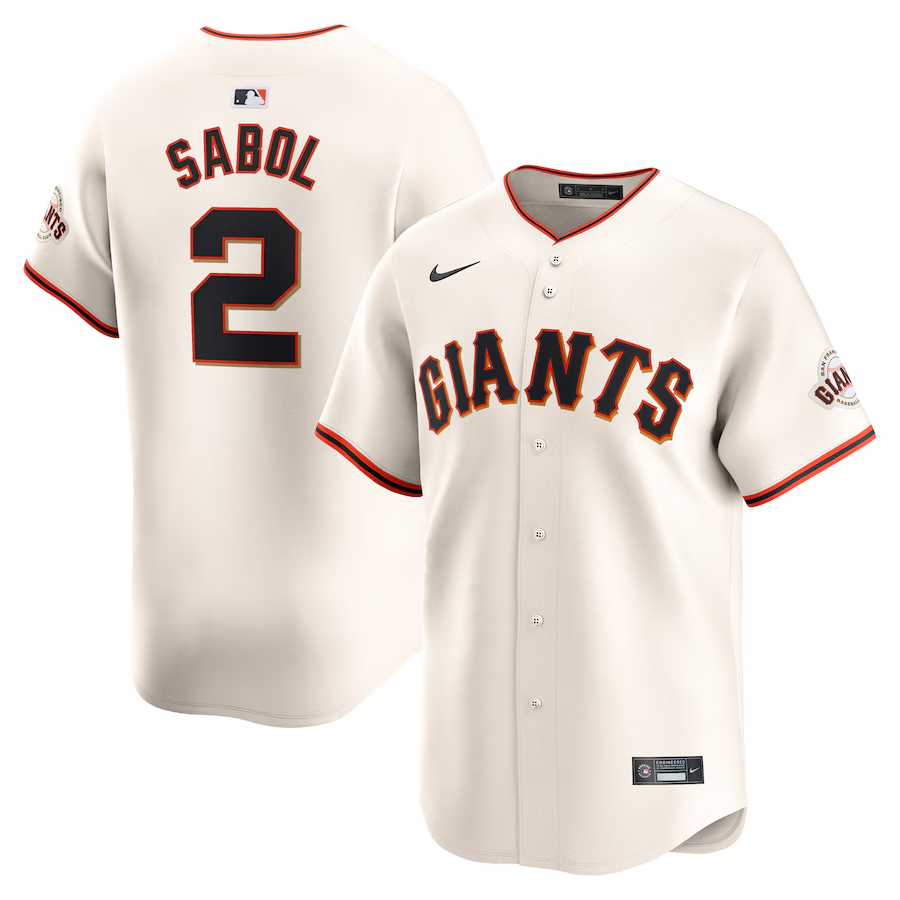 San Francisco Giants #2 Blake Sabol Nike Home Limited Player Jersey - Cream