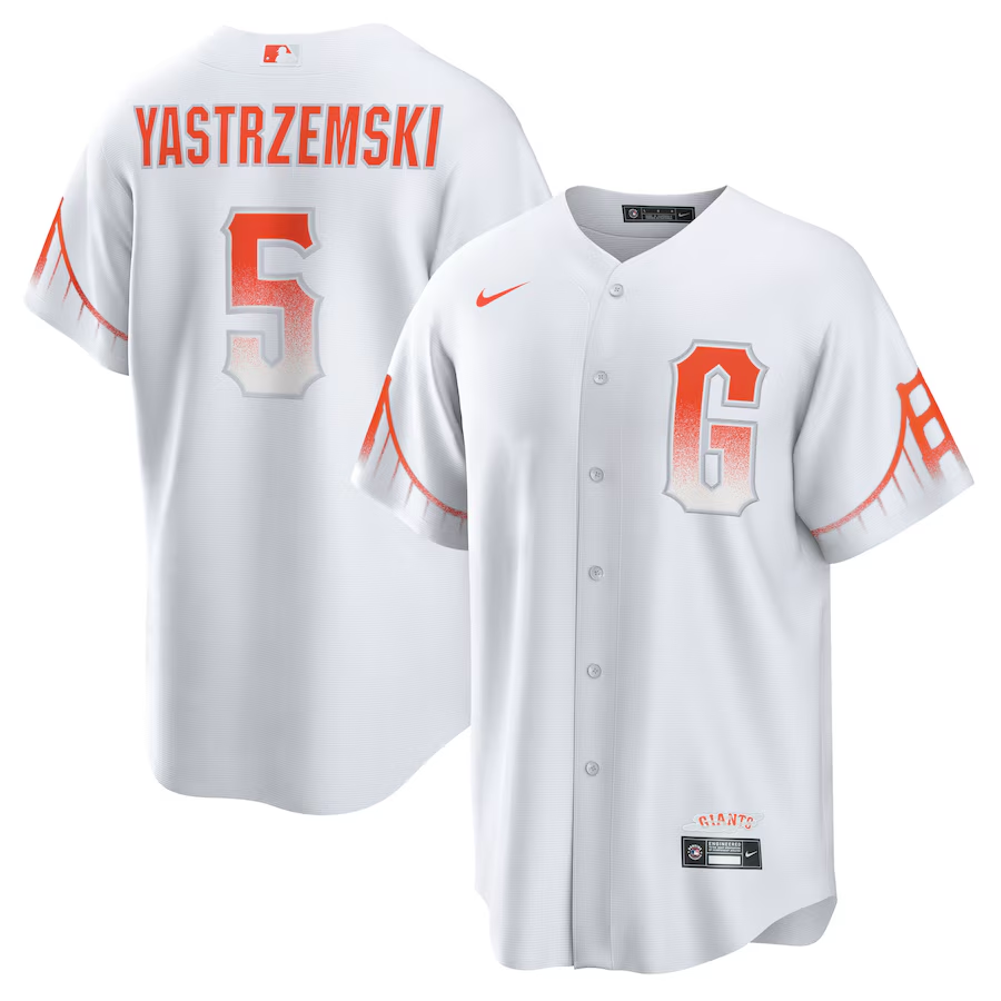 San Francisco Giants #5 Mike Yastrzemski Nike City Connect Replica Player Jersey - White