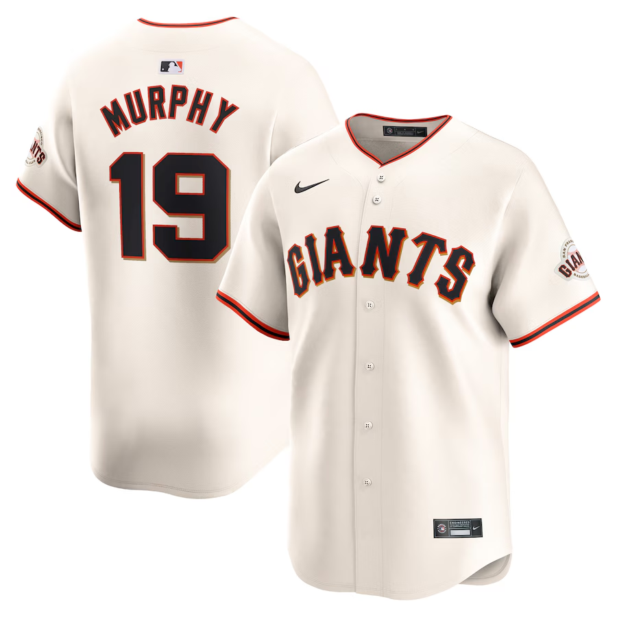 San Francisco Giants #19 Tom Murphy Nike Home Limited Player Jersey - Cream