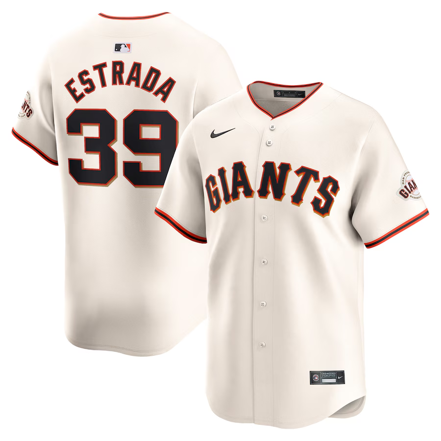 San Francisco Giants #39 Thairo Estrada Nike Home Limited Player Jersey - Cream