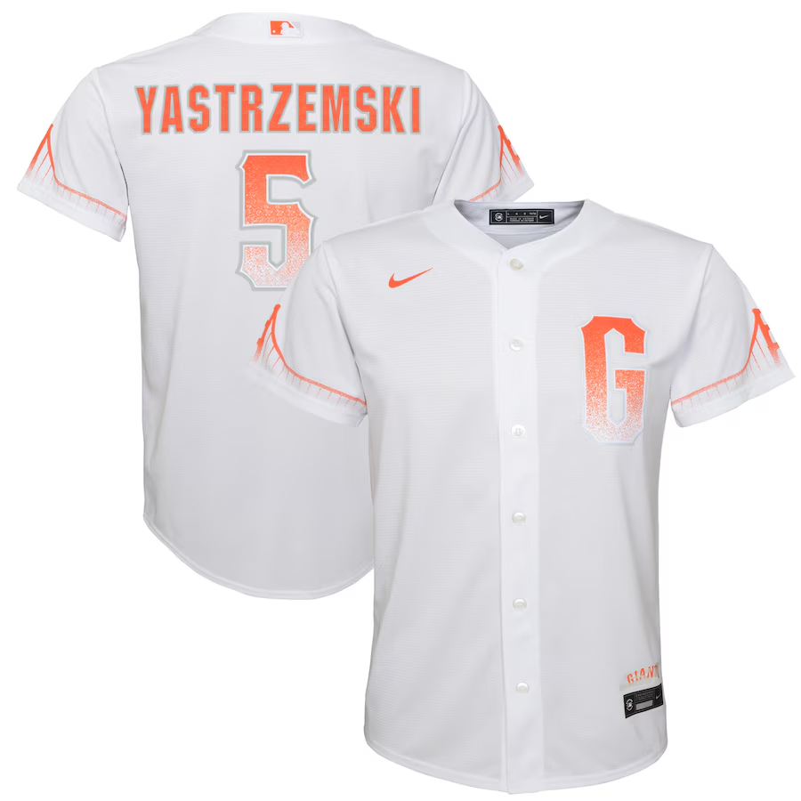 San Francisco Giants Youth #5 Mike Yastrzemski Nike City Connect Replica Player Jersey - White