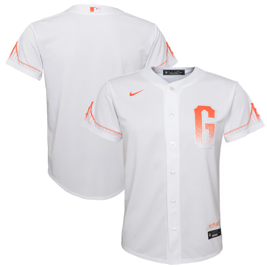 San Francisco Giants Youth #Blank Nike City Connect Replica Jersey - White